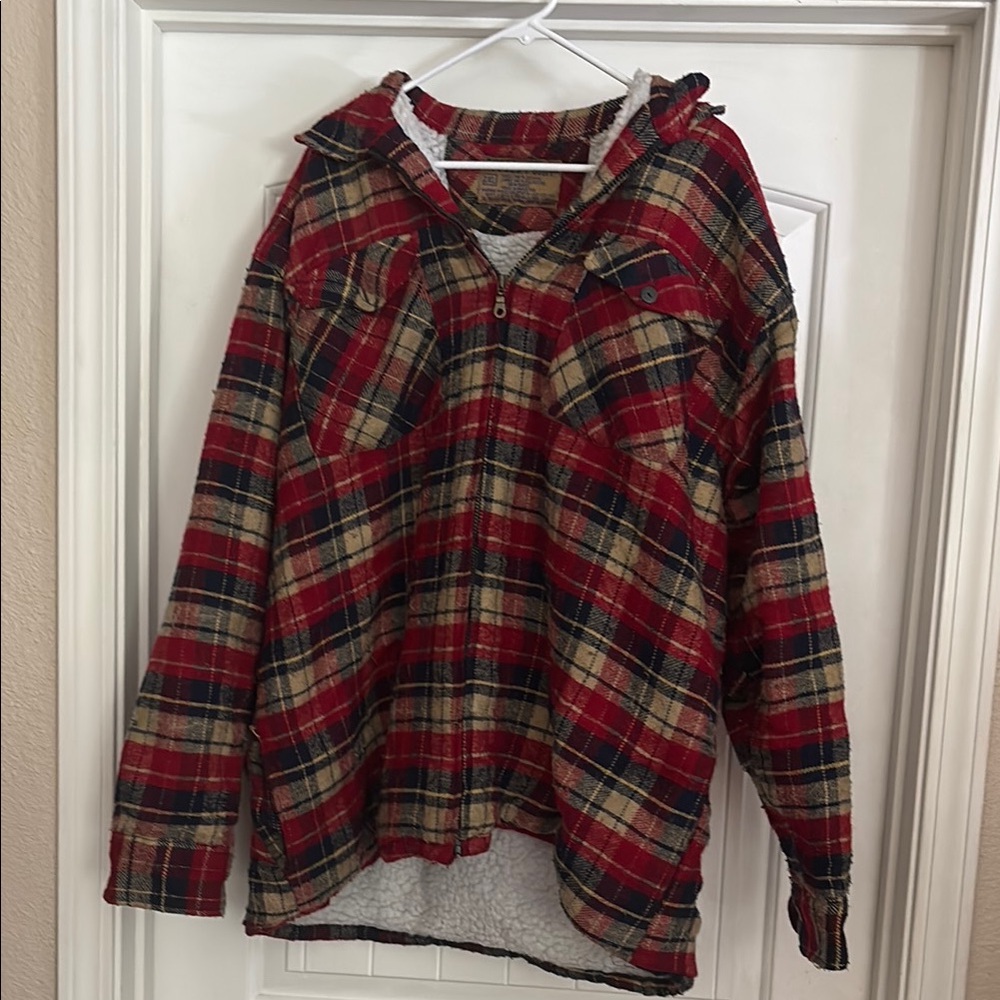 Plaid Hooded Flannel Shirt